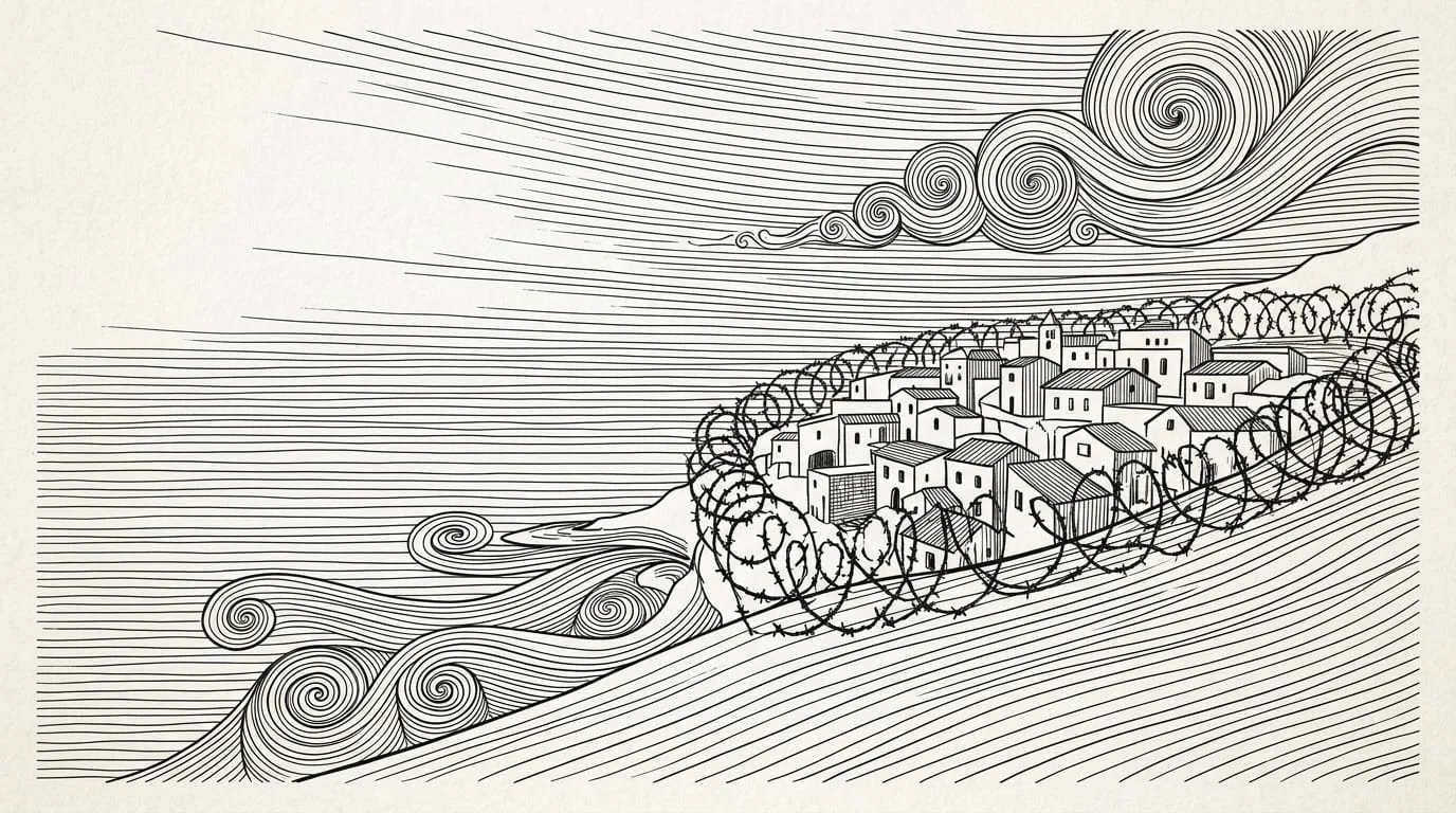 FABLE ABOUT THE VILLAGE, THE GATE, AND THE SEA