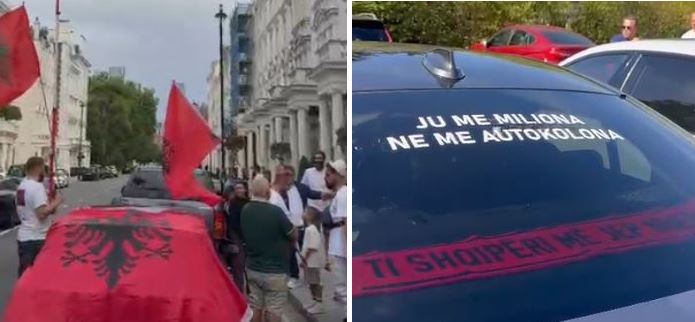 “Ju me miliona, ne me autokolona”/ Protestë e shqiptarëve në Britani, diaspora niset me autokolonë për protestën e 12 shtatorit