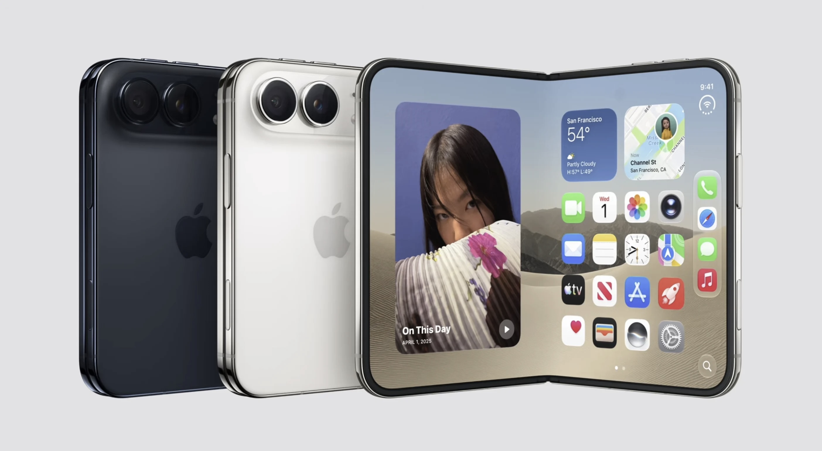 Apple sfidon Samsung me telefonin e saj të parë të palosshëm: iPhone Duo si pasaportë