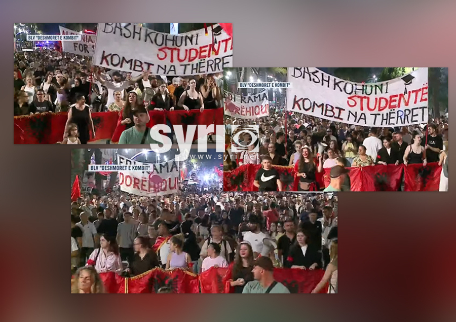 'Dorëheqje!' Protestuesit marshojnë nëpër rrugët e Tiranës