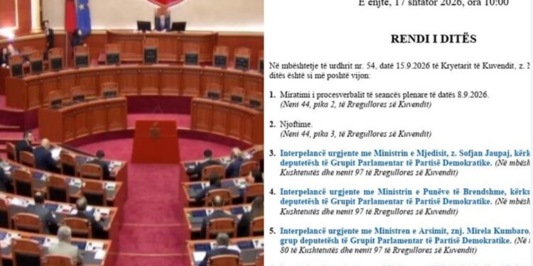 Nga interpelancat me 5 ministra, tek votimi i draftit për pagat e magjistratëve! Çfarë pritet në seancën e së enjtes në Kuvend, zbardhet rendi