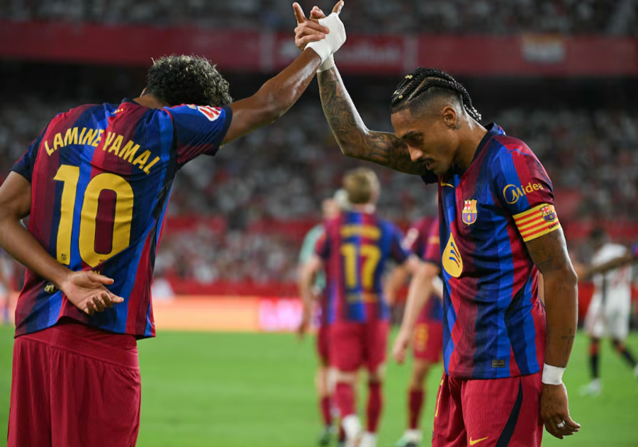 Barcelona përmbys Sevillan, Raphinha është thjesht fonemenal