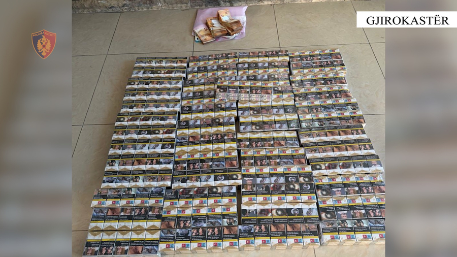 Gjirokastër/ Kapen me 100 steka cigare dhe 22 mijë euro, arrestohen dy 43-vjeçarë