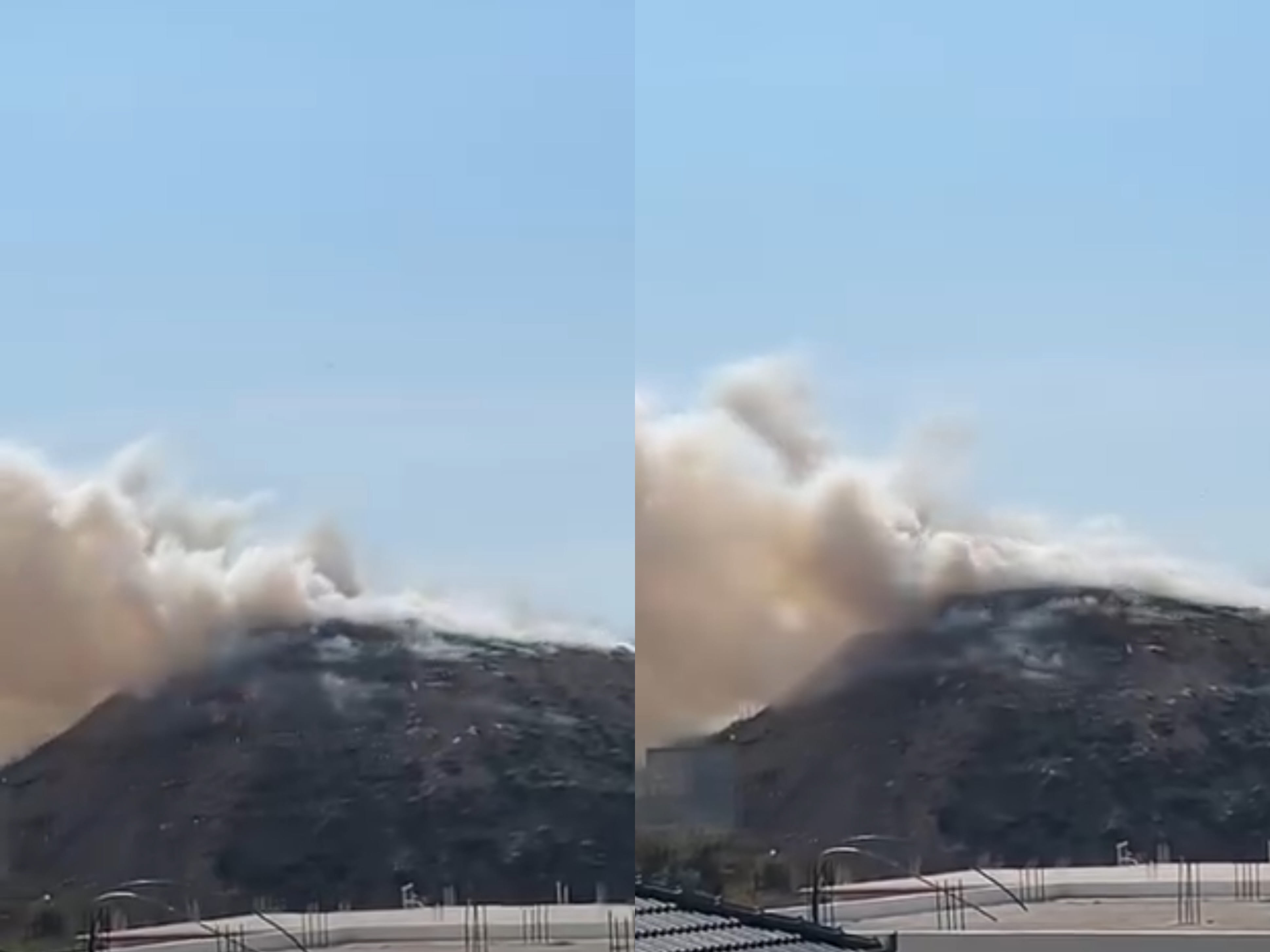 Flakët përfshijnë sërish mbetjet në Halil, tymi i zi mbulon zonën