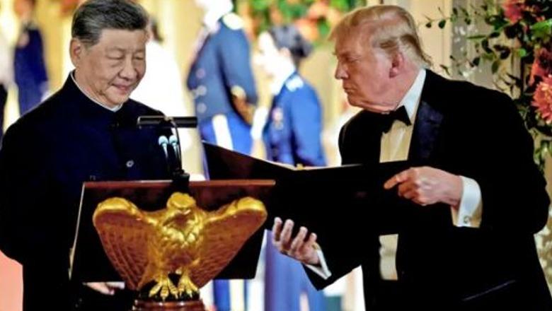 Takimi në Shtëpinë e Bardhë, Trump i dhuron Xi Jinping një skulpturë të shqiponjës, simbolit të SHBA
