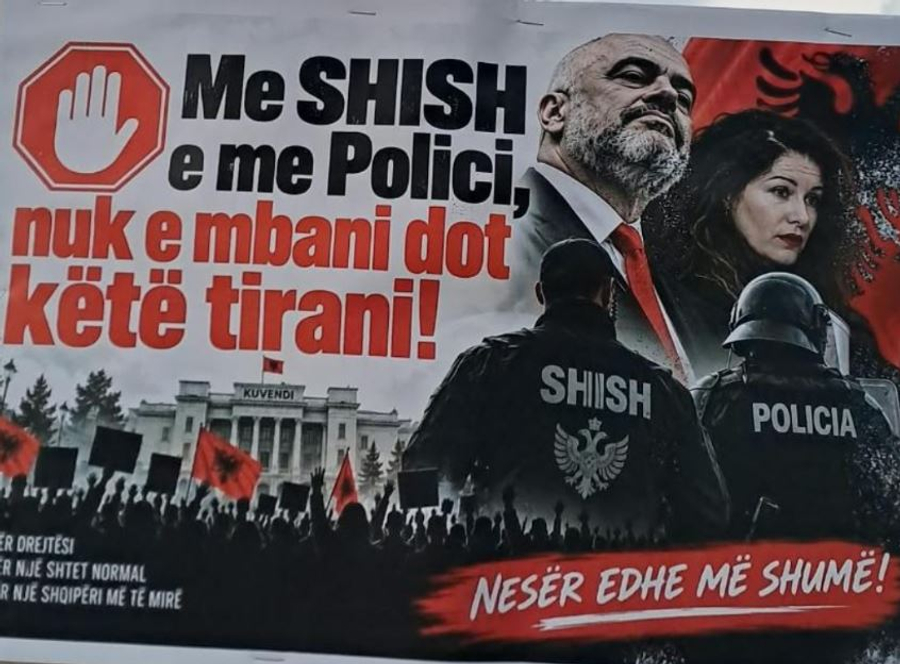 FOTO/ Protesta kundër Ramës, pankartat: Me SHISH e me polici, nuk e mbani dot këtë tirani