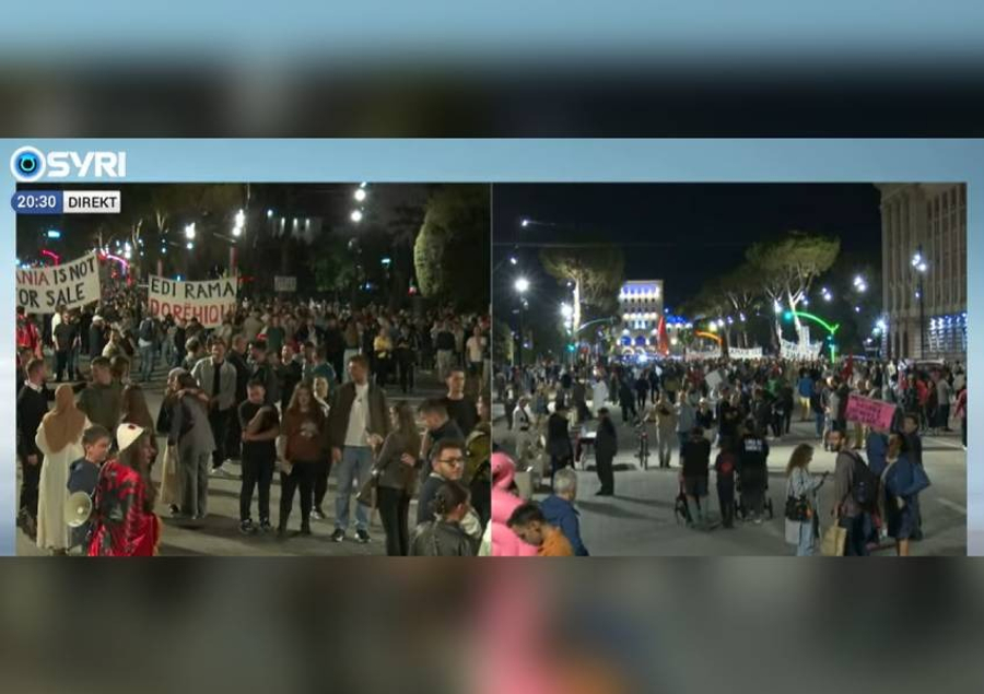 'Rama në burg'/ Protestuesit nisin marshimin pas fjalimeve në protestën e 121-të
