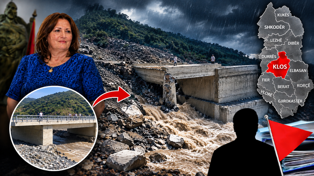 Video-skandali/ Ura 40-milionëshe në Klos shembet vetëm 10 ditë pas inaugurimit, u ndërtua nga “Bajrami N sh.p.k”