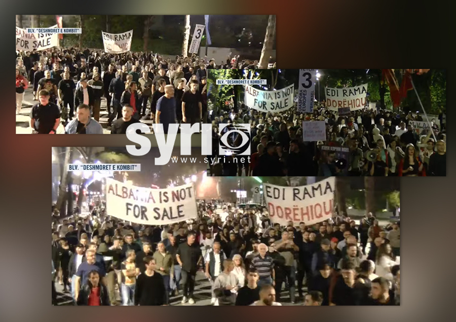 Protesta e 123-të/ Pas fjalimeve, protestuesit nisin marshimin: Rama jepe dorëheqjen