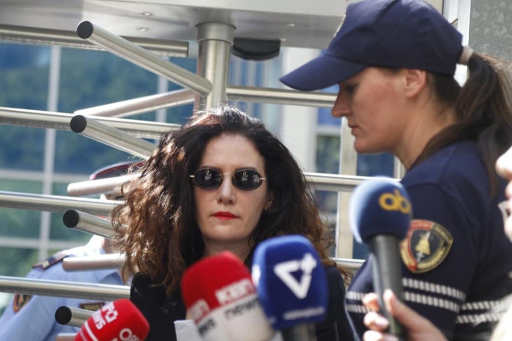 vlora hyseni outside the special prosecution spak16 9. photo lsa