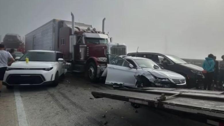 Aksident zinxhir/ 69 automjete aksidentohen në SHBA, mjegulla e dendur “pushton” autostradën