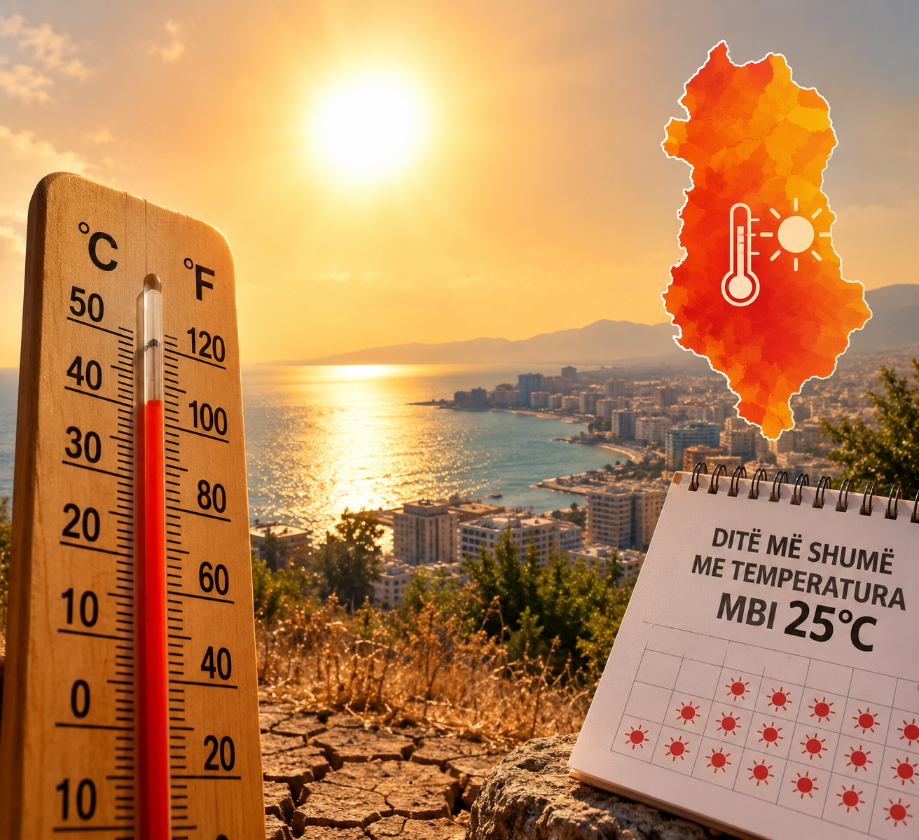 Vera zgjatet në Shqipëri, deri në 25 ditë më shumë me temperatura mbi 25°C