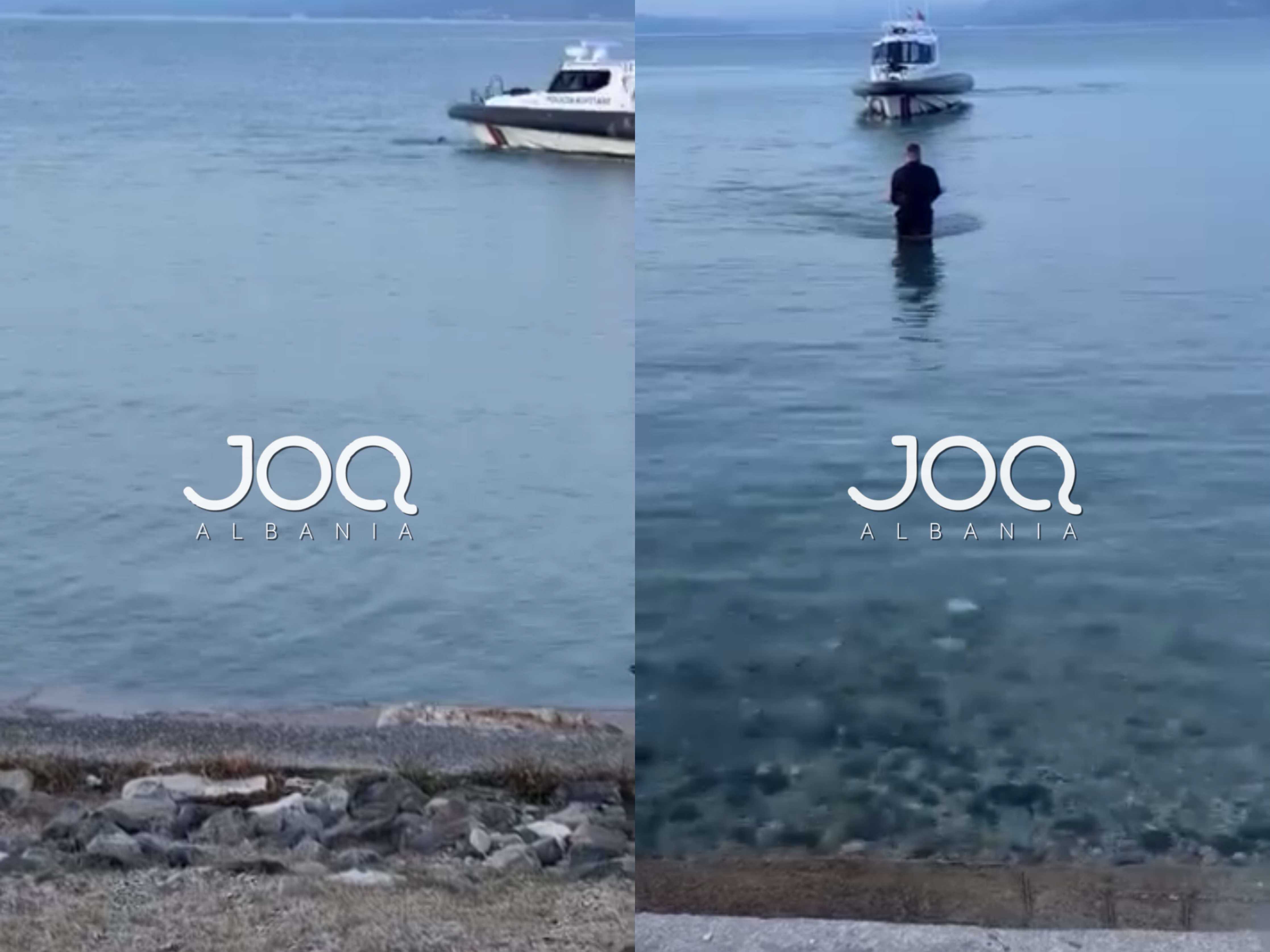 Polici në Pogradec rrezikon jetën për të shpëtuar gruan që po vetëm*ytej në liqen