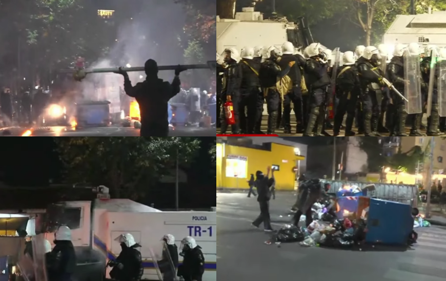 Rikthehen trazirat, flakët kalojnë te ”Rruga e Dibrës”. Policia ndjek këmba-këmbës protestuesit