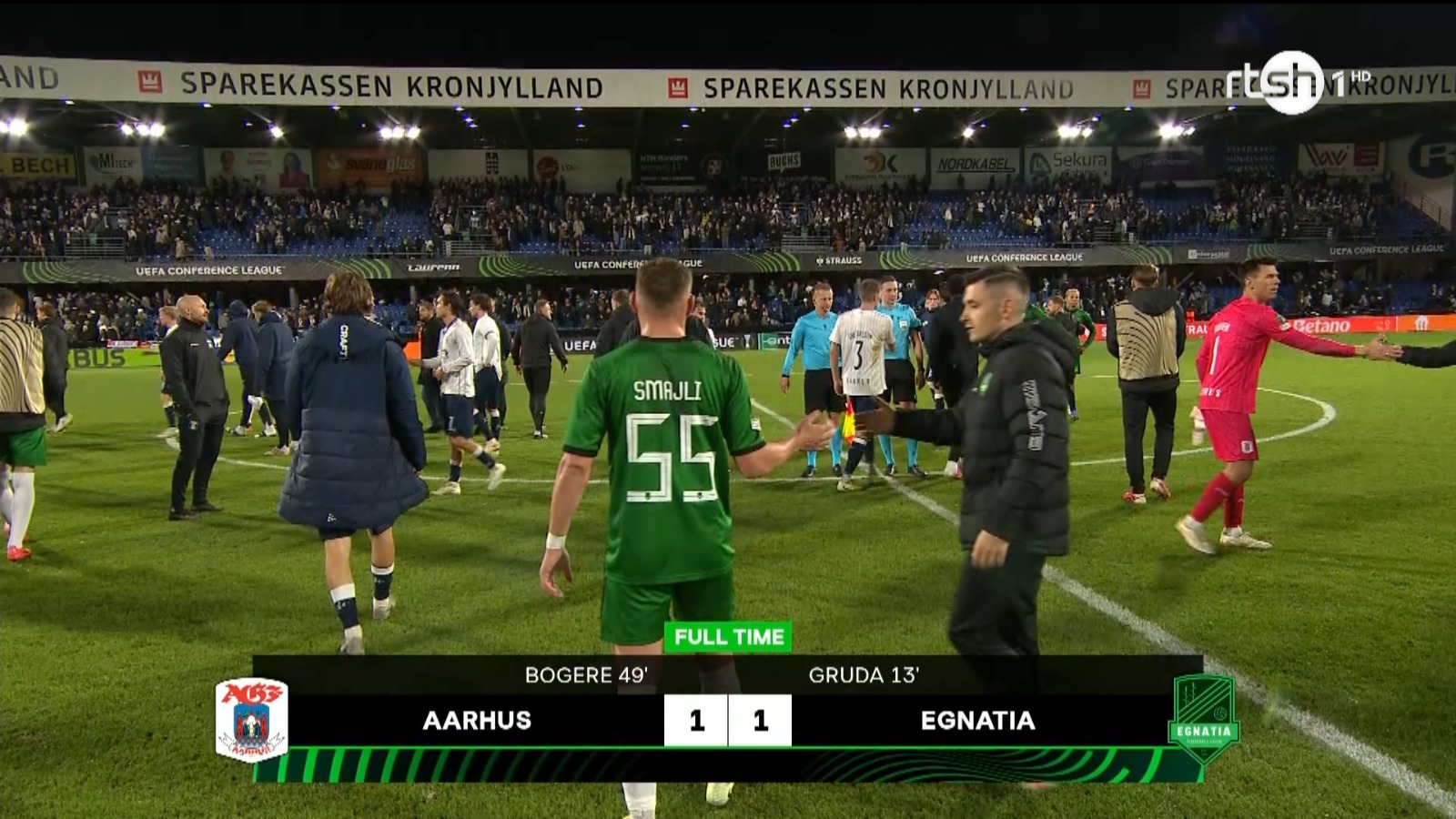 Aarhus FC-Egnatia në RTSH/ Bogere i përgjigjet Grudës, fitorja në UECL duhet të presë