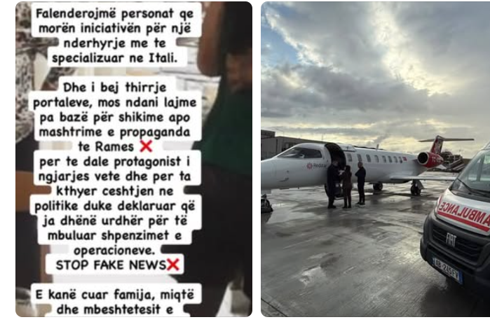Rama: Djalin e goditur në sy e dërgoi qeveria në Romë për kurim të specializuar