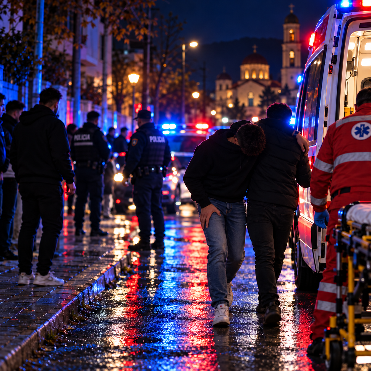 Sherr mes të rinjve në Korçë, 19-vjeçari goditet me thikë dhe përfundon në spital