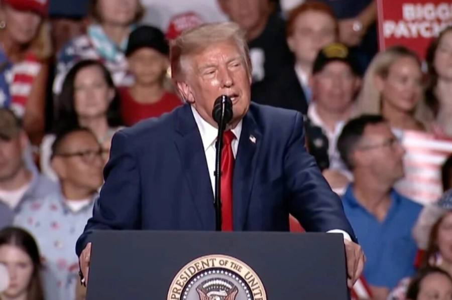 VIDEO/ Trump: Soros po përdor protestues të paguar që të më ndërpresin fjalimin