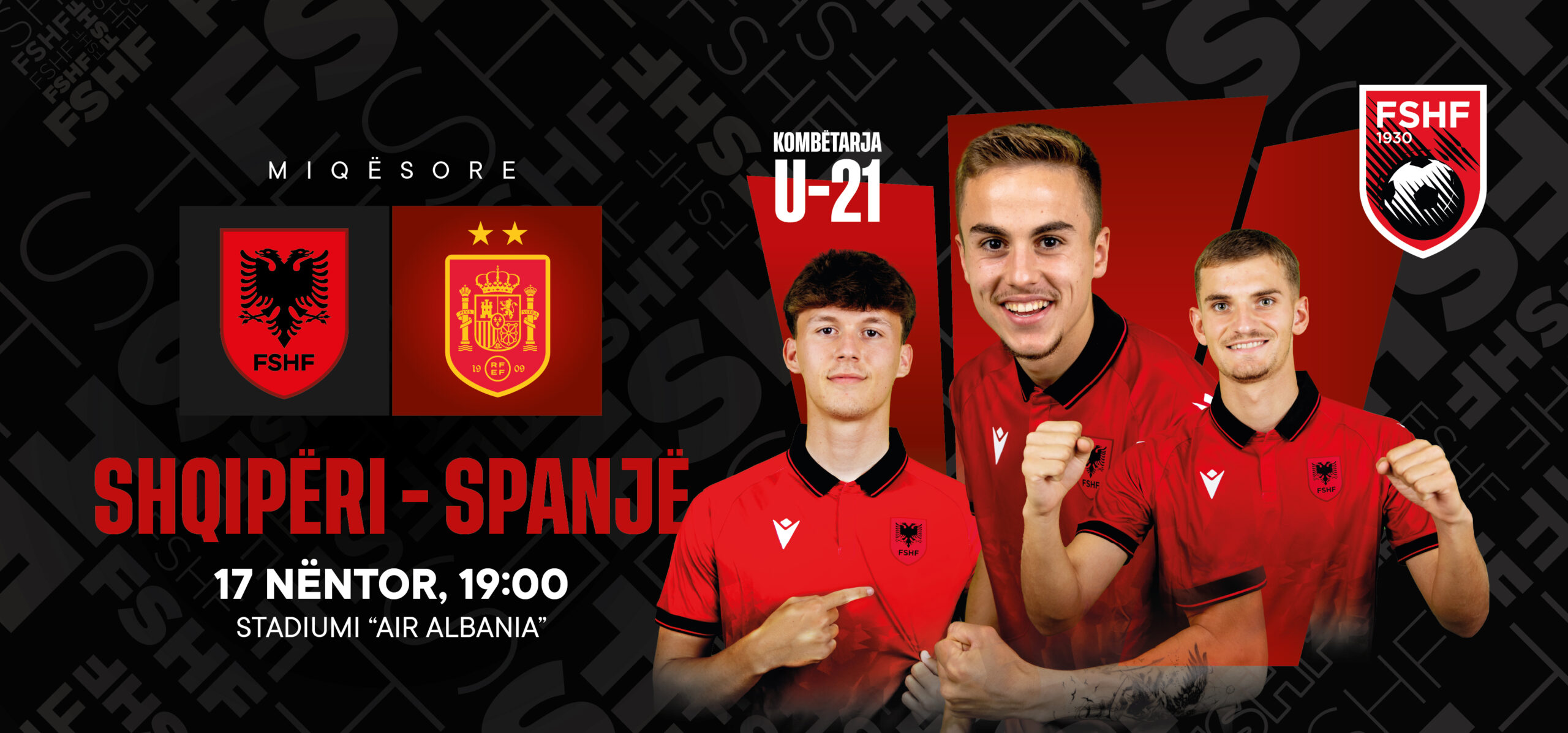 Kombëtarja U21 miqësore luksi me Spanjën më 17 nëntor në “Air Albania”